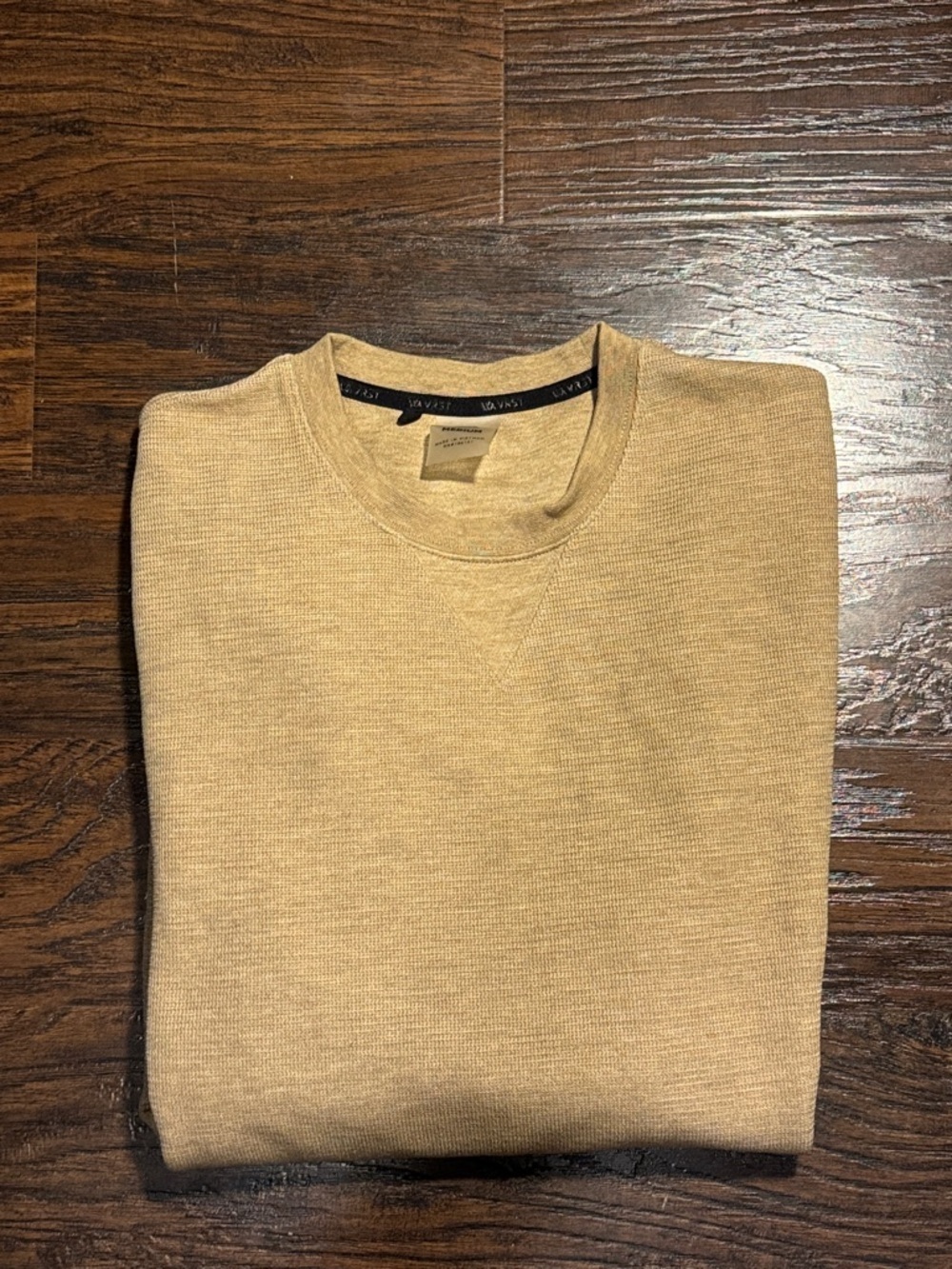 Classic Men's Crewneck Top in Light Tan
